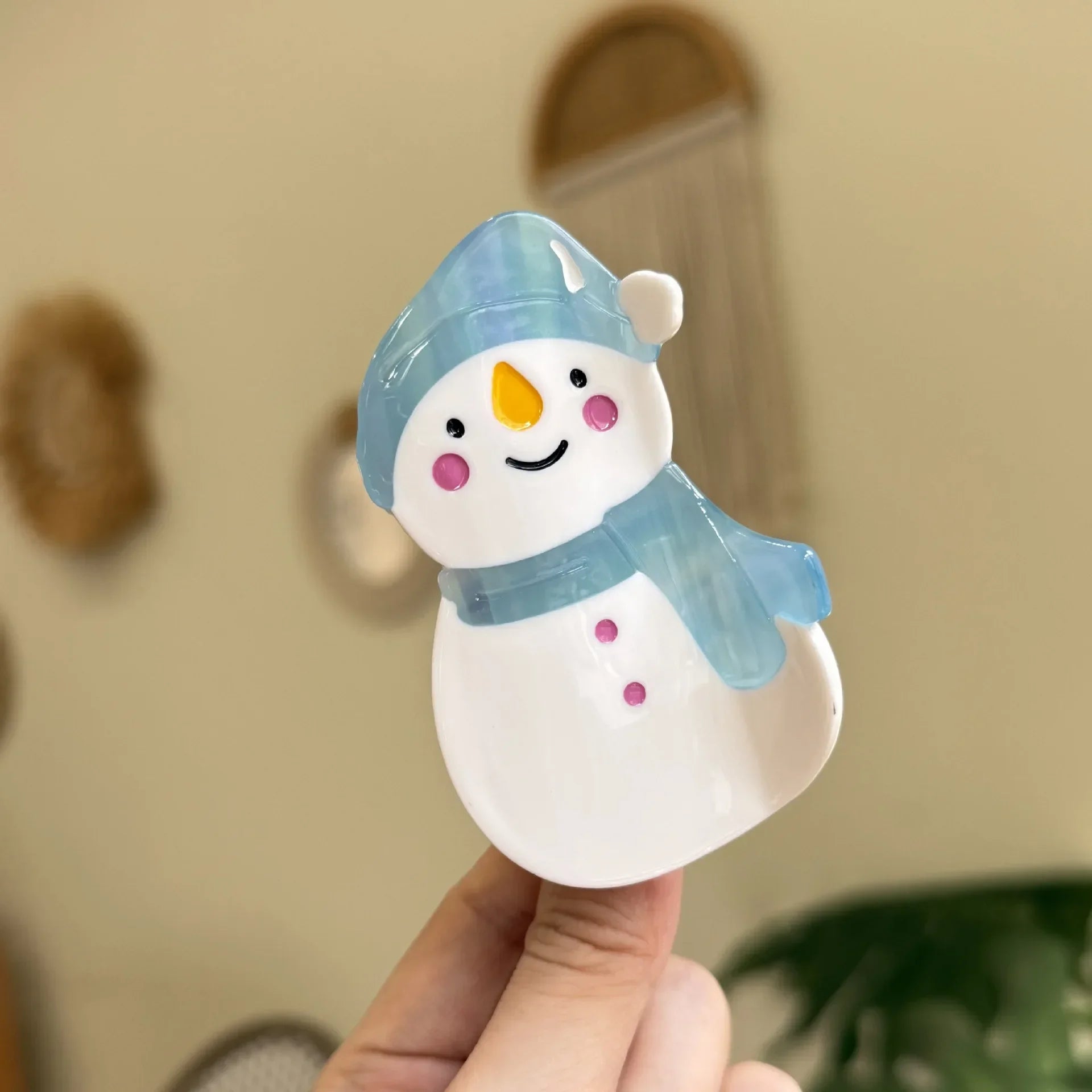 2025 NEW Winter Christmas Series Hair Claw Acetate Claw Clips Rhinestone Snowflake Hair Clips Hair Accessories for Women Girls