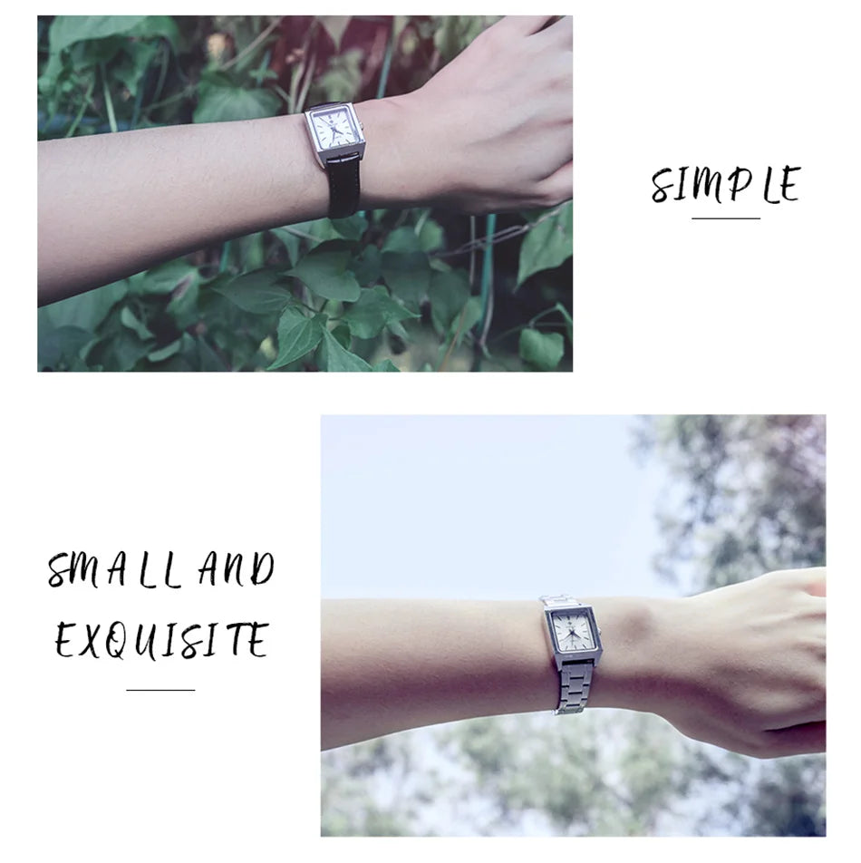 Fashion Top Brand Wwoor Womens Watches Black Small Square Wristwatch Woman Dress Bracelet Watch For Women Gift Xfcs Montre Femme