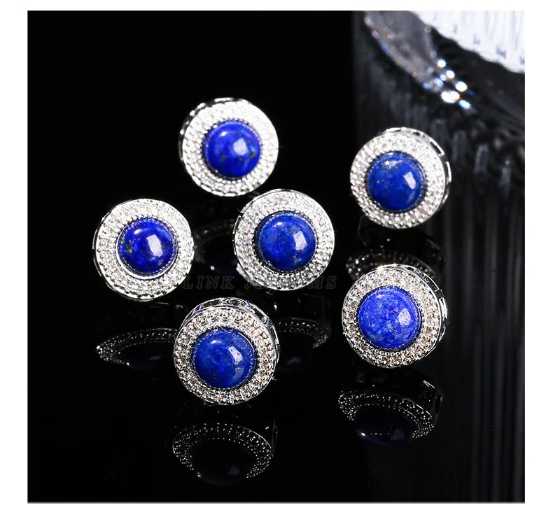 1 Pc Natural Stone Lapis Lazuli Round Cabochon Inlaid Magic Box Bead With Hole Pendant For Jewerly Making Diy Necklace Bracelet