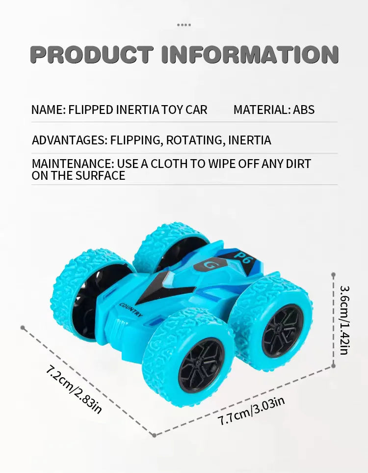 Mini Inertia Car Toys For Children Collision Automatic Turnover Double-Sided Running Car Toy Boys And Girls Fun Interactive Toys