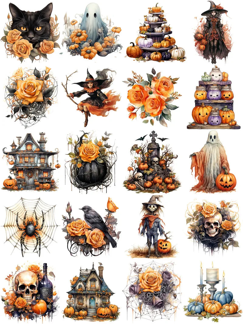 Halloween Stickers Crafts And Scrapbooking stickers kids toys book Decorative sticker DIY Stationery