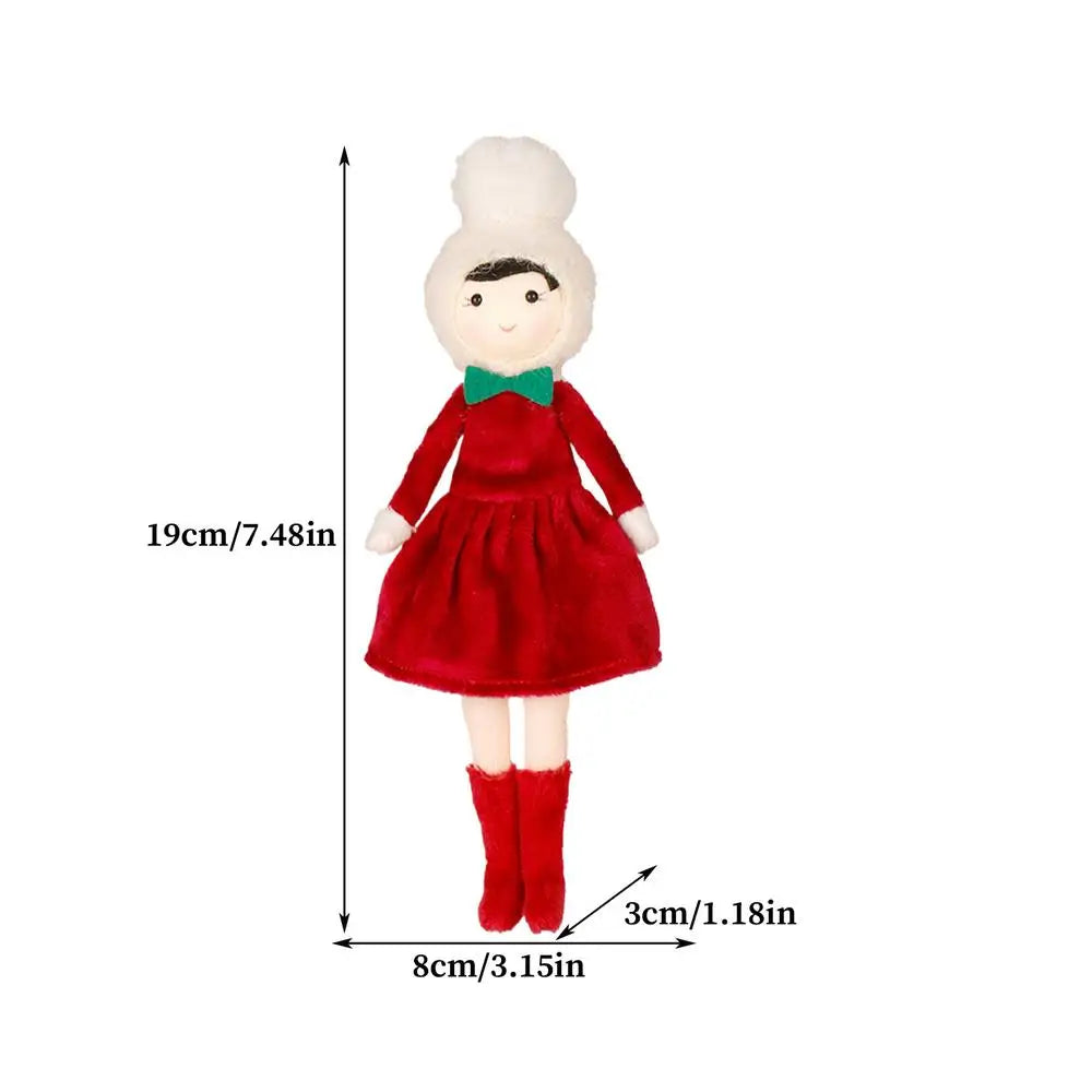 Christmas Tree Ornaments Christmas Tree Plush Pendant Toys Ornaments Cute Decor for Wreath Shelf Table Fireplace Window Entryway