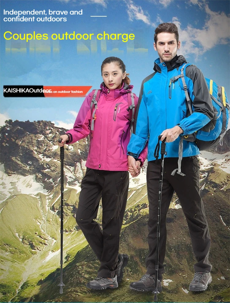 Camping Hiking Jacket Men Autumn Outdoor Sports Coats Climbing Trekking Windbreaker Travel Waterproof Jackets Black