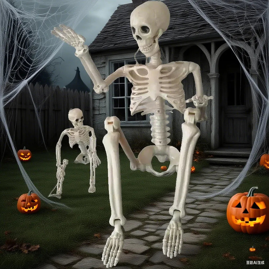 Halloween Human Skeleton 40CM Movable Skeleton, Human Skeleton Halloween Horror Decorations, Haunted House Horror Props