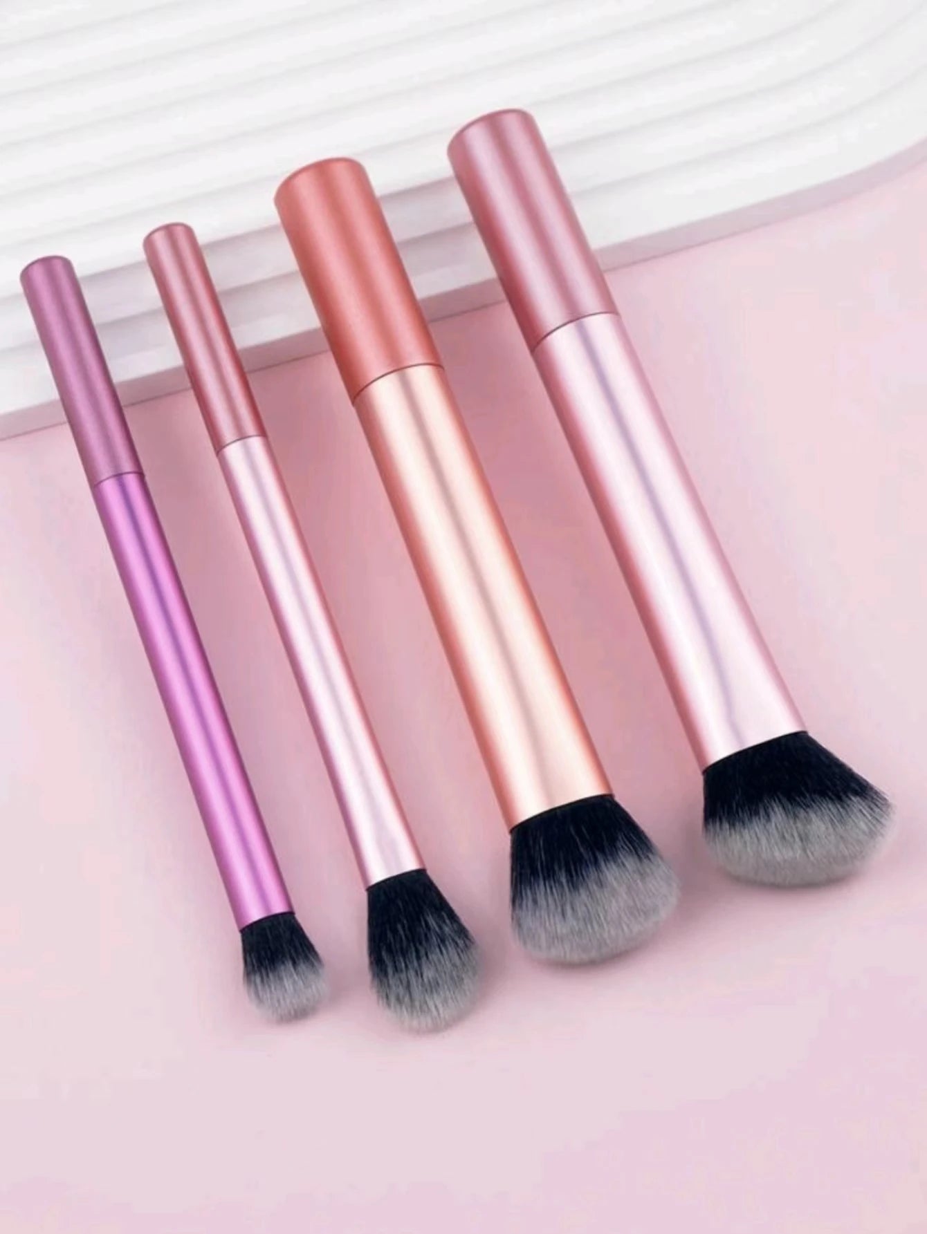 4 Makeup Brushes, Long Tube Makeup Brush Set, Multi-Color Makeup Brushes, Beauty Tools, Foundation Brush, Loose Powder Brush, Highlight Brush, Contour Brush, Eye Shadow Brush, Eye Makeup Brush, Concealer Brush, Blush Brush