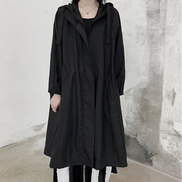 Jackets Women Hooded Chic Solid Breathable Casual Summer Simple Sun-proof Harajuku Long Style Streetwear Baggy Mujer Clothing