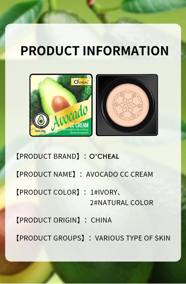 Beauty Girl Makeup Mushroom Head Air Cushion Makeup Moisturizing Foundation Brightening Make Up BB Cream Whitening Maquiagem