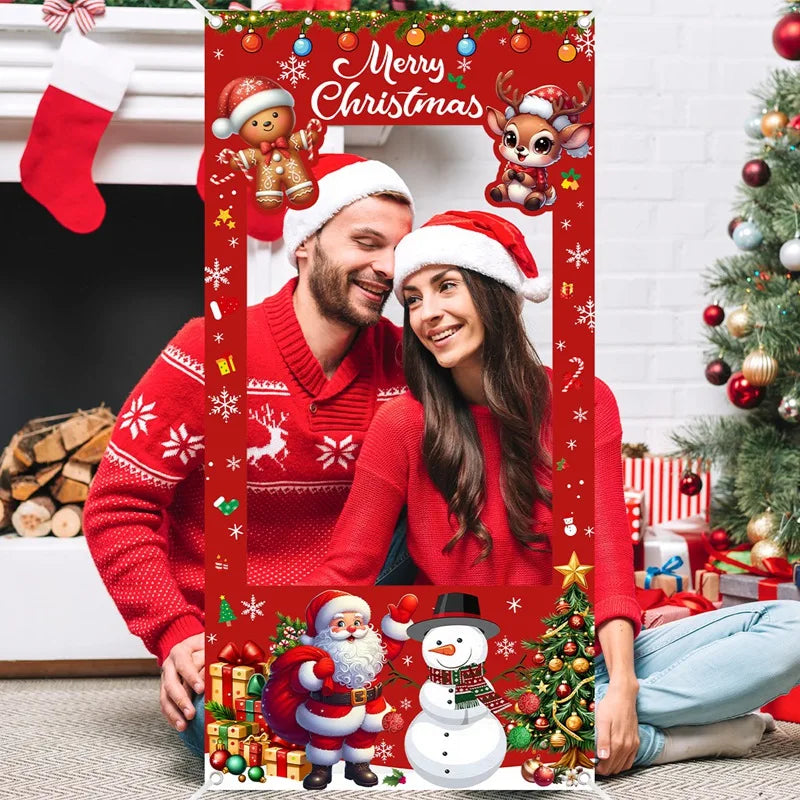 Christmas Photo Frame 2025 Merry Christmas Decorations for Home Navidad Cristmas Party Supplies Ornament Xmas Gift New Year 2026