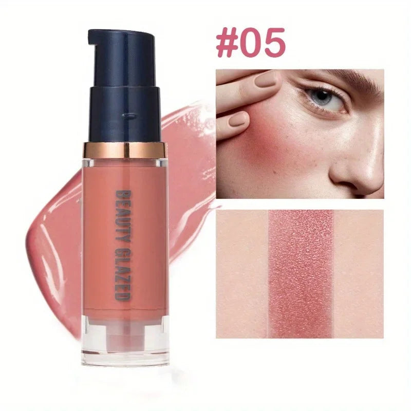 BEAUTY GLAZED Liquid Blush Long Lasting Waterproof Sweatproof Lightweight Non-Fade Natural Cheek Blusher On Face Make Up