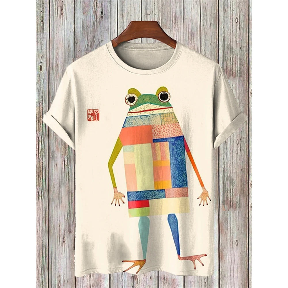 Cartoon Men's T-Shirt Casual Fashion 3d Print Short Sleeved Summer T-Shirt For Men Clothing Street Breathable T Shirt Top Tee