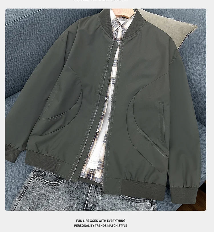 Men's Jacket Fashion Stylish Lightweight Windbreaker Casual Loose Soft Fashion High Quality Handsome for Mens Outdoor Men's Coat