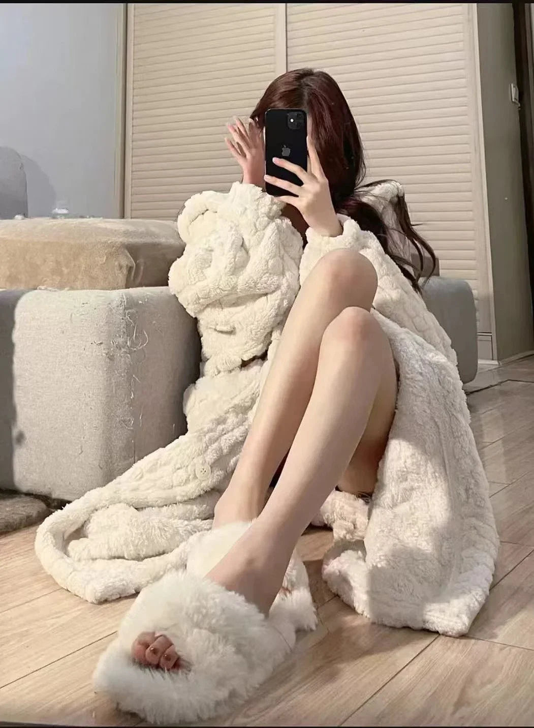 2025 Winter Robe For Women Sweet Elegant Jacquard Fashion Homewear Sleepwear Loungewear Christmas Night Warm Comfy Long Bathrobe
