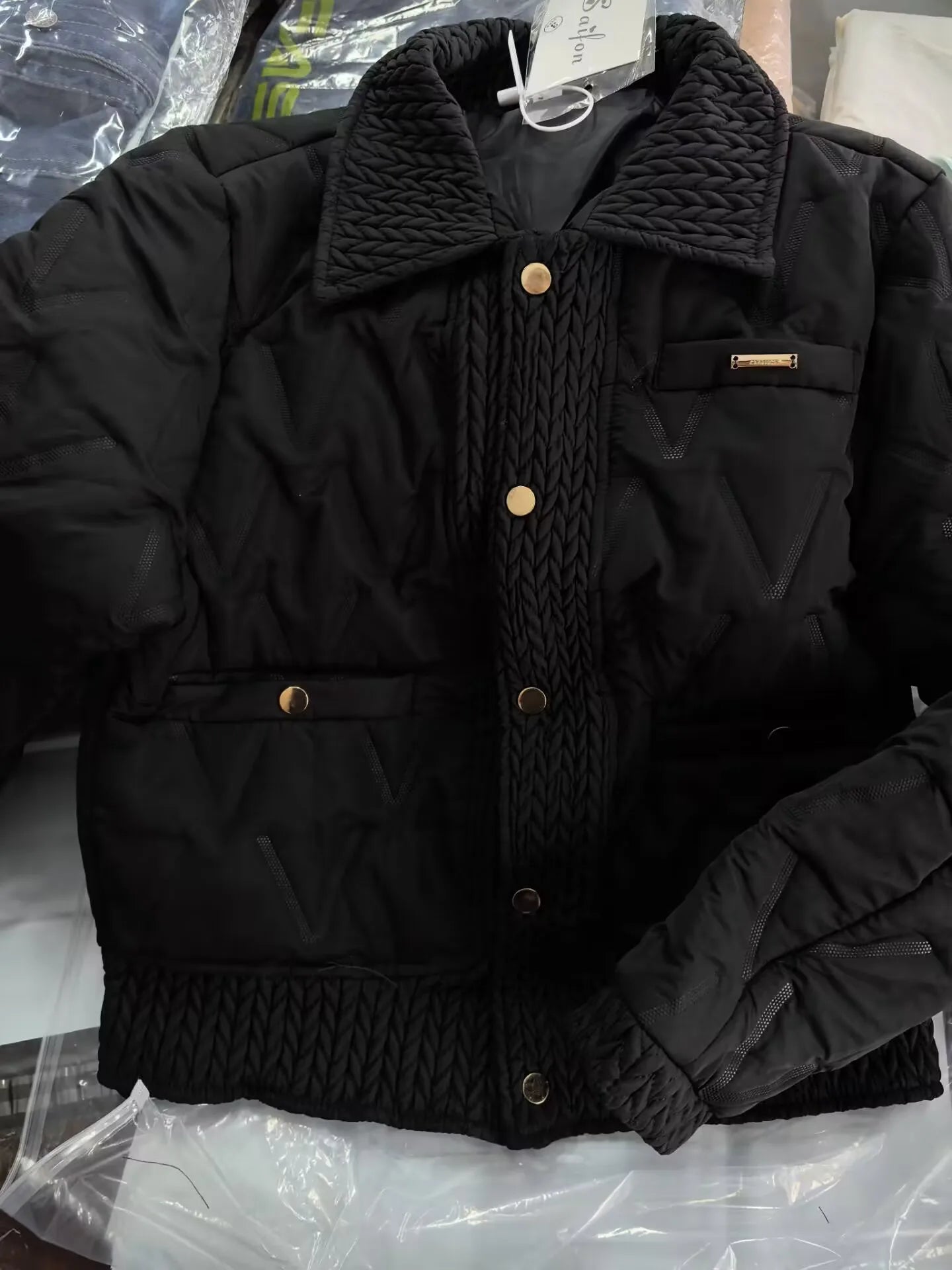 Women Cotton Padded Coats Autumn Winter Lightweight Fashion Turn-down Collar Quilted Jacket Outerwear Female Warm Overcoats