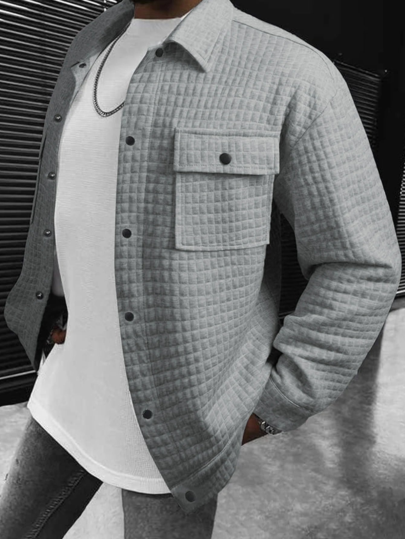 Men's Casual Plaid Jacket Coat Fashionable Outerwear Design Versatile Style Suitable for Leisure & Formal Occasions