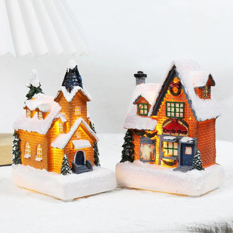 Christmas House Light Decorations For Home Ornaments Kids Xmas Gift New Year 2024 Navidad Decor Bedroom Night Light With Battery
