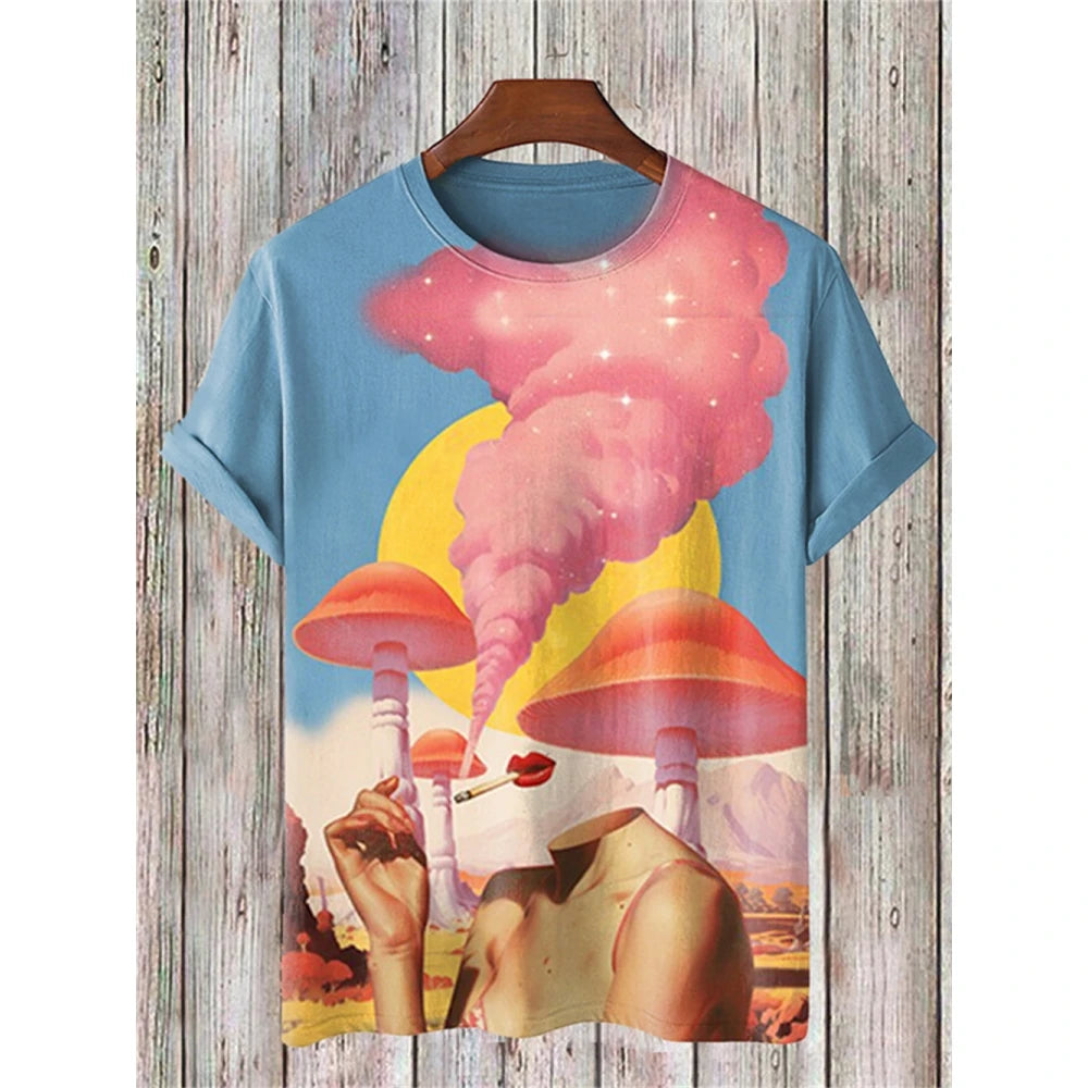 Cartoon Men's T-Shirt Casual Fashion 3d Print Short Sleeved Summer T-Shirt For Men Clothing Street Breathable T Shirt Top Tee