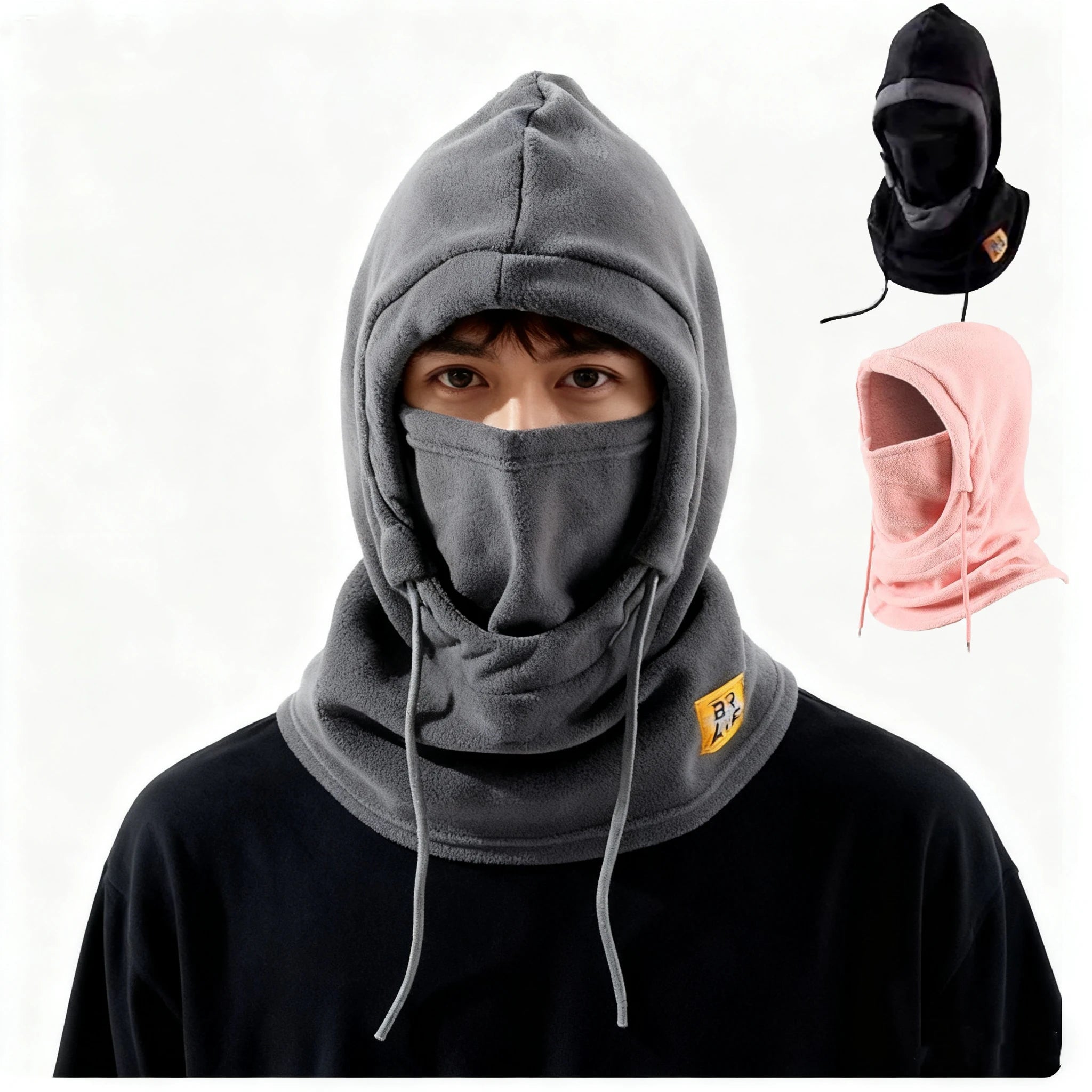 Winter Thermal Neck Warmer Outdoor Fleece Balaclava Scarf Skiing Face Mask Snood Hood Hat Windproof Keep Warm Cycling Cap