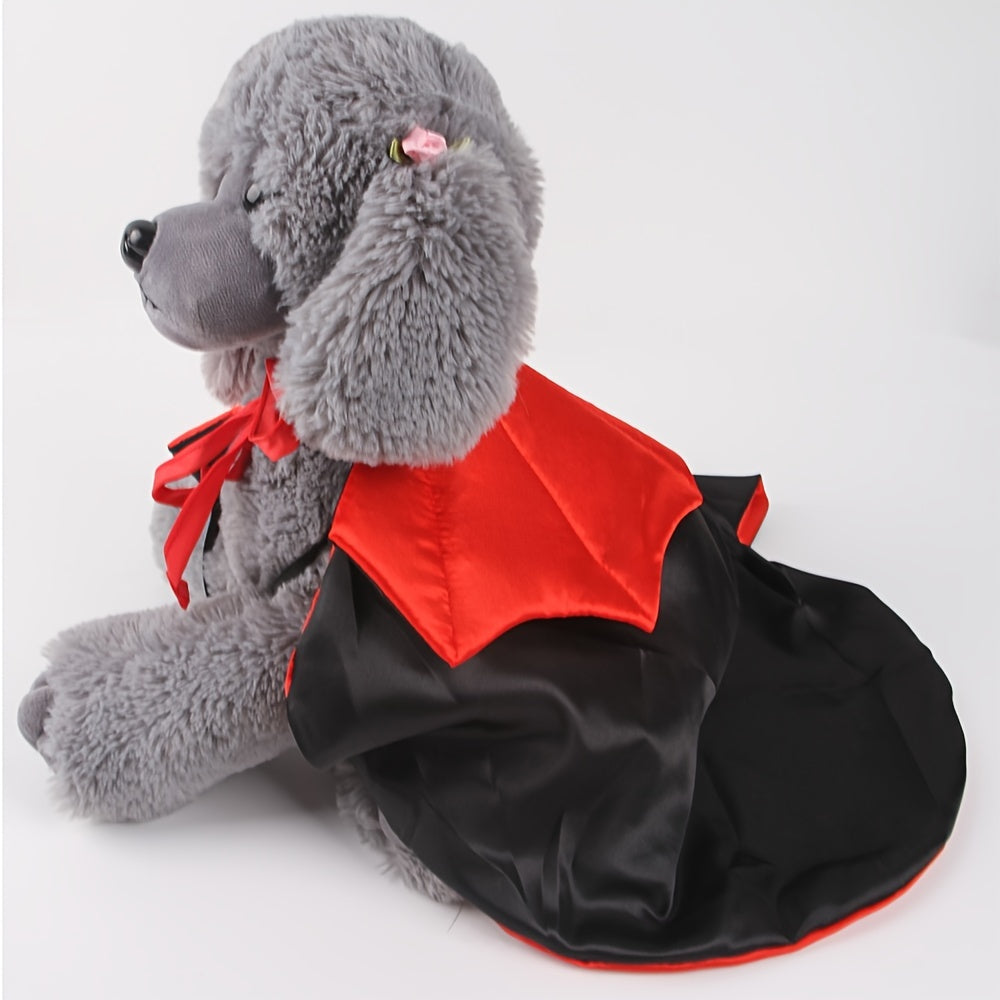 Halloween Cape Costume For Cats, Pet Vampire Cloak Puppy Cat Cosplay Costumes Devil Wizard Party Clothes For Small Medium Dog Cats