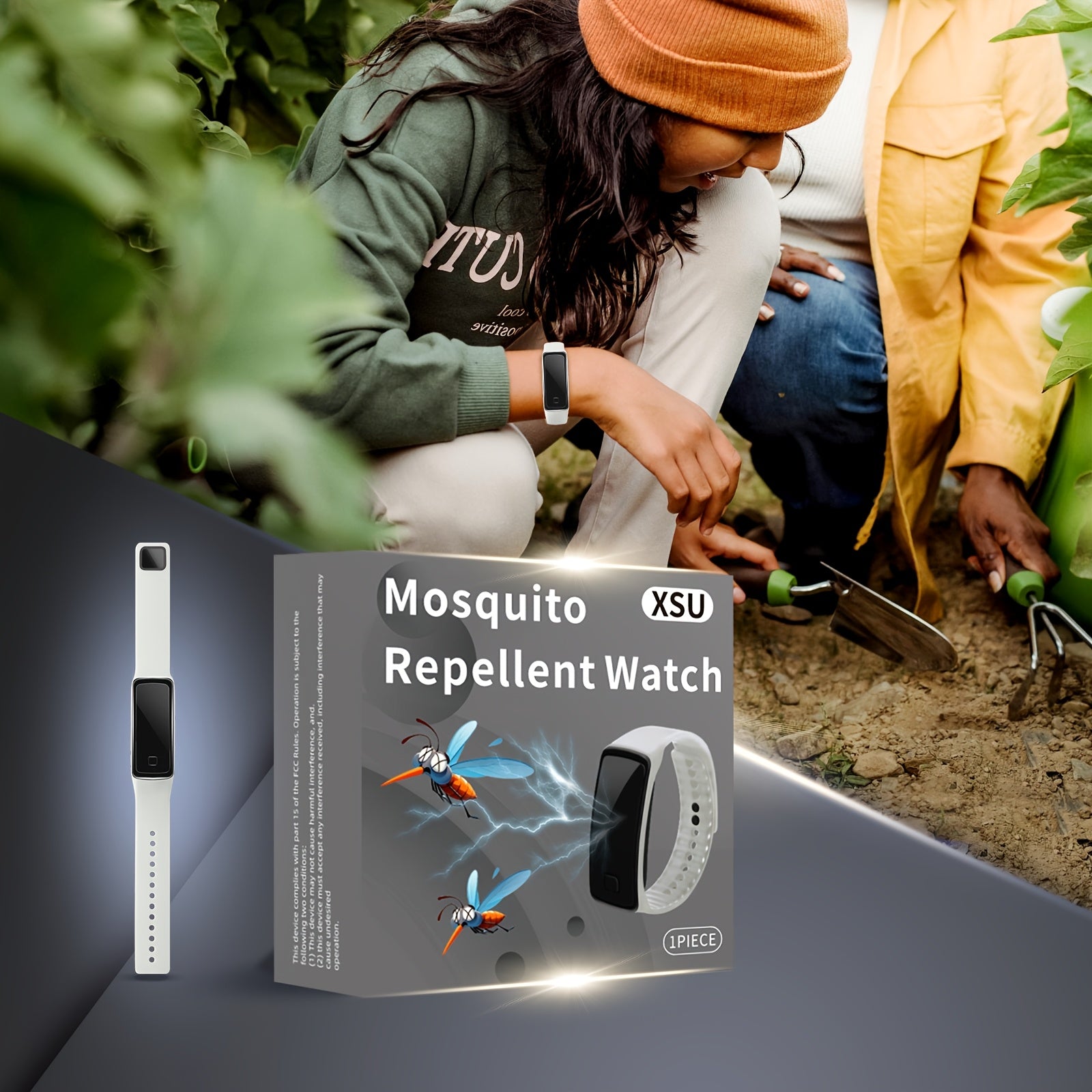 Physical Mosquito Repellent Bracelet, Electronic Watch for Mosquitoes, Summer Insect Repeller, Men's Watch, Women's Watch, Silicone Watch, Outdoor Mosquito Repellent Bracelet, Camping Mosquito Repellent Electronic Watch, Home