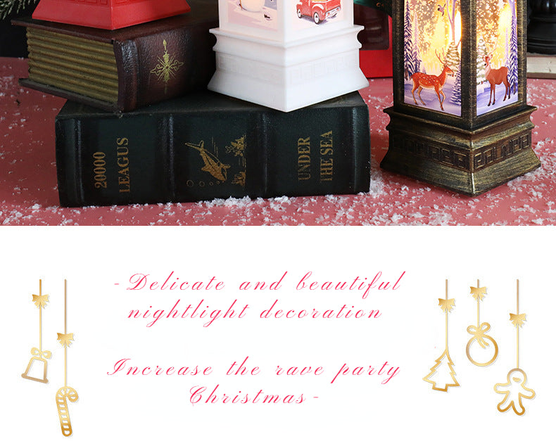 Christmas theme,night light,Christmas wind lamp,candelabra lamp,old man snowman decorations,table decorations,Christmas