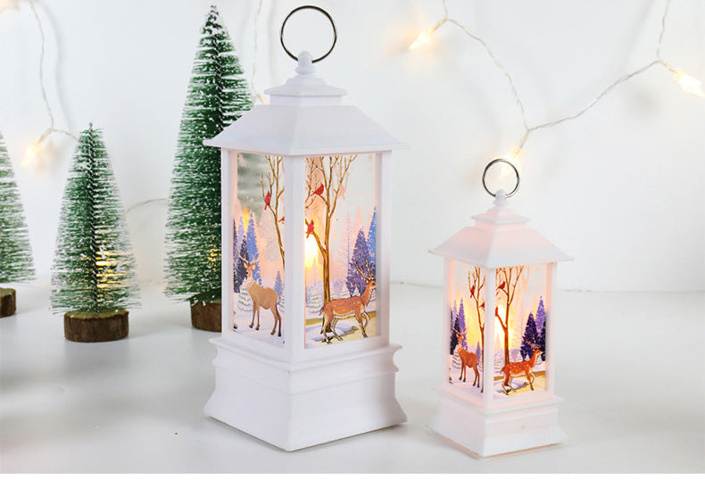 Christmas theme,night light,Christmas wind lamp,candelabra lamp,old man snowman decorations,table decorations,Christmas