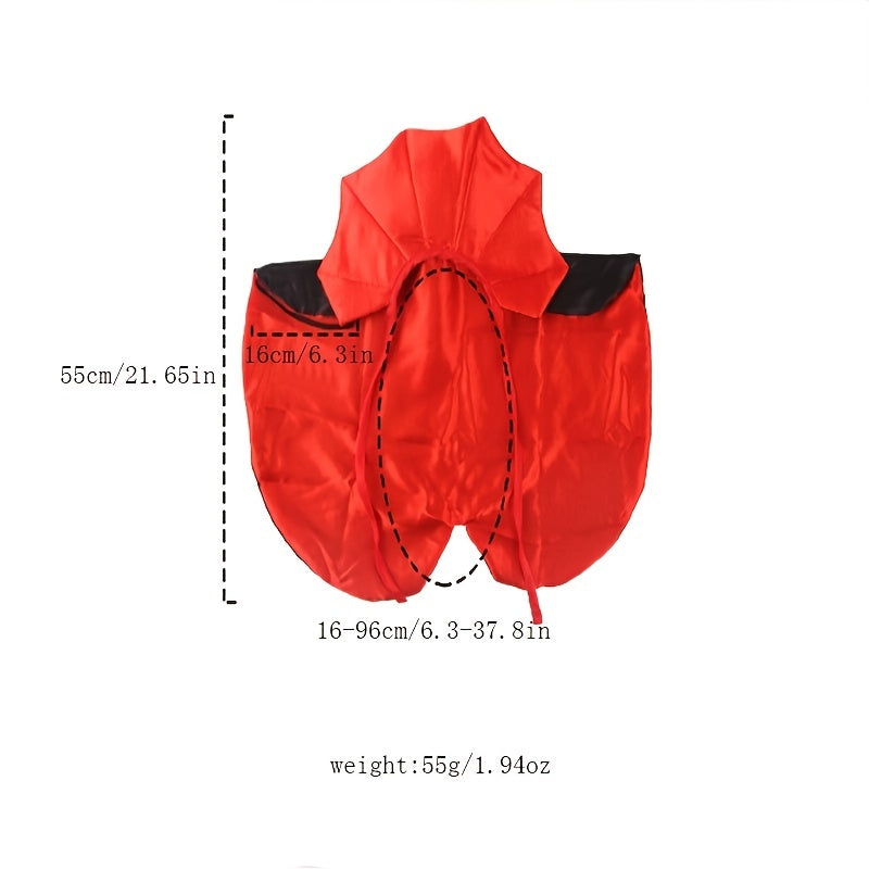 Halloween Cape Costume For Cats, Pet Vampire Cloak Puppy Cat Cosplay Costumes Devil Wizard Party Clothes For Small Medium Dog Cats