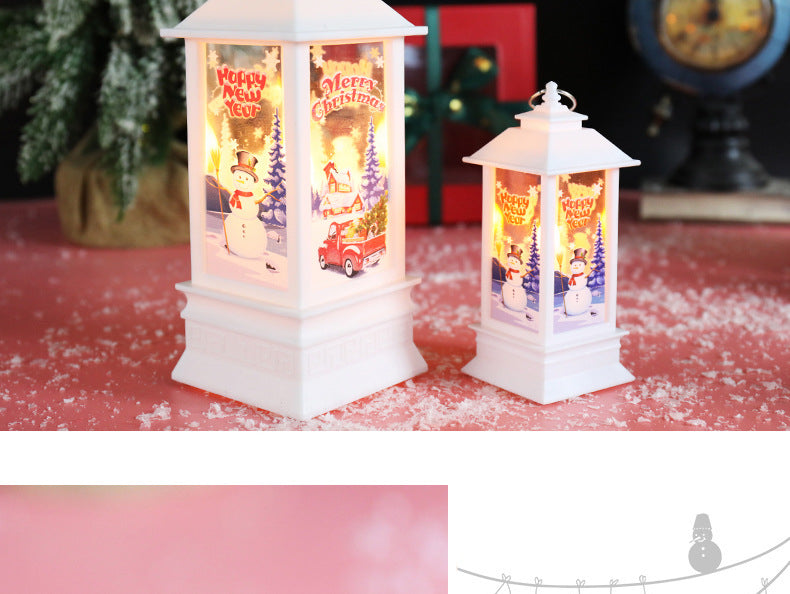 Christmas theme,night light,Christmas wind lamp,candelabra lamp,old man snowman decorations,table decorations,Christmas