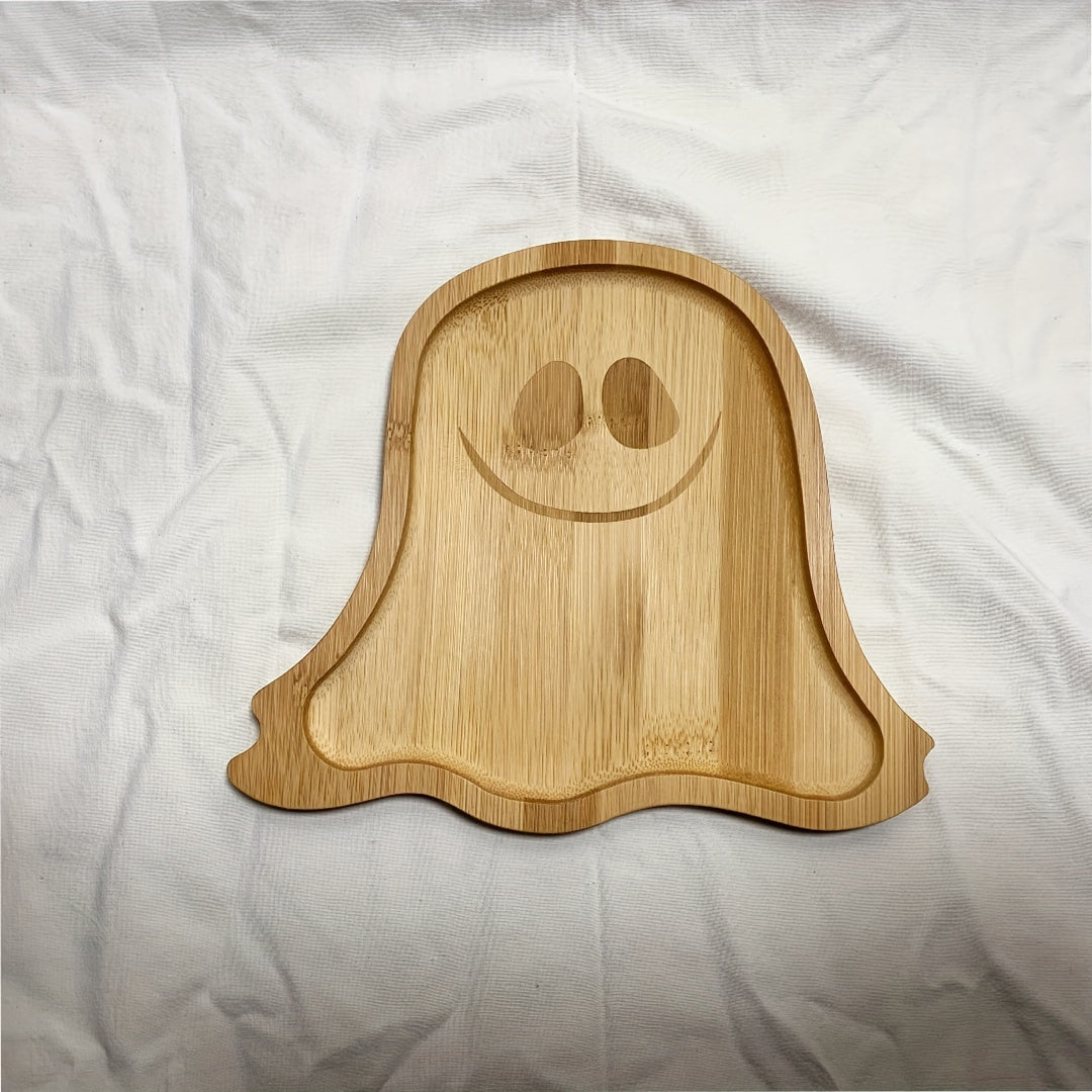 1pc Halloween-Themed Wooden Cutting Board - Easy Clean, Durable, Choose Your Design: Angry Pumpkin or - Perfect for Cheese, Charcuterie & BBQs - Ideal Kitchen Accessory