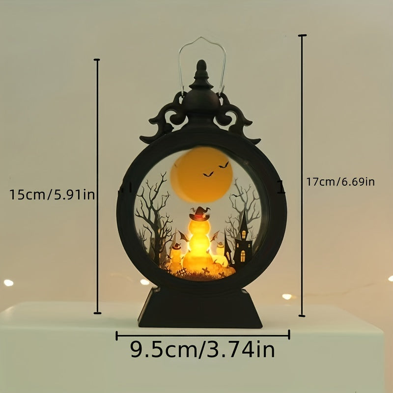 Vintage LED Hanging Storm Lantern - Create Enchanting Halloween Magic with Its Warm Flickering Glow and Authentic Vintage Style - Safe, Energy-Saving, Weatherproof, Reusable