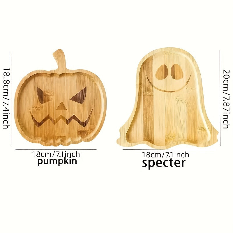 1pc Halloween-Themed Wooden Cutting Board - Easy Clean, Durable, Choose Your Design: Angry Pumpkin or - Perfect for Cheese, Charcuterie & BBQs - Ideal Kitchen Accessory