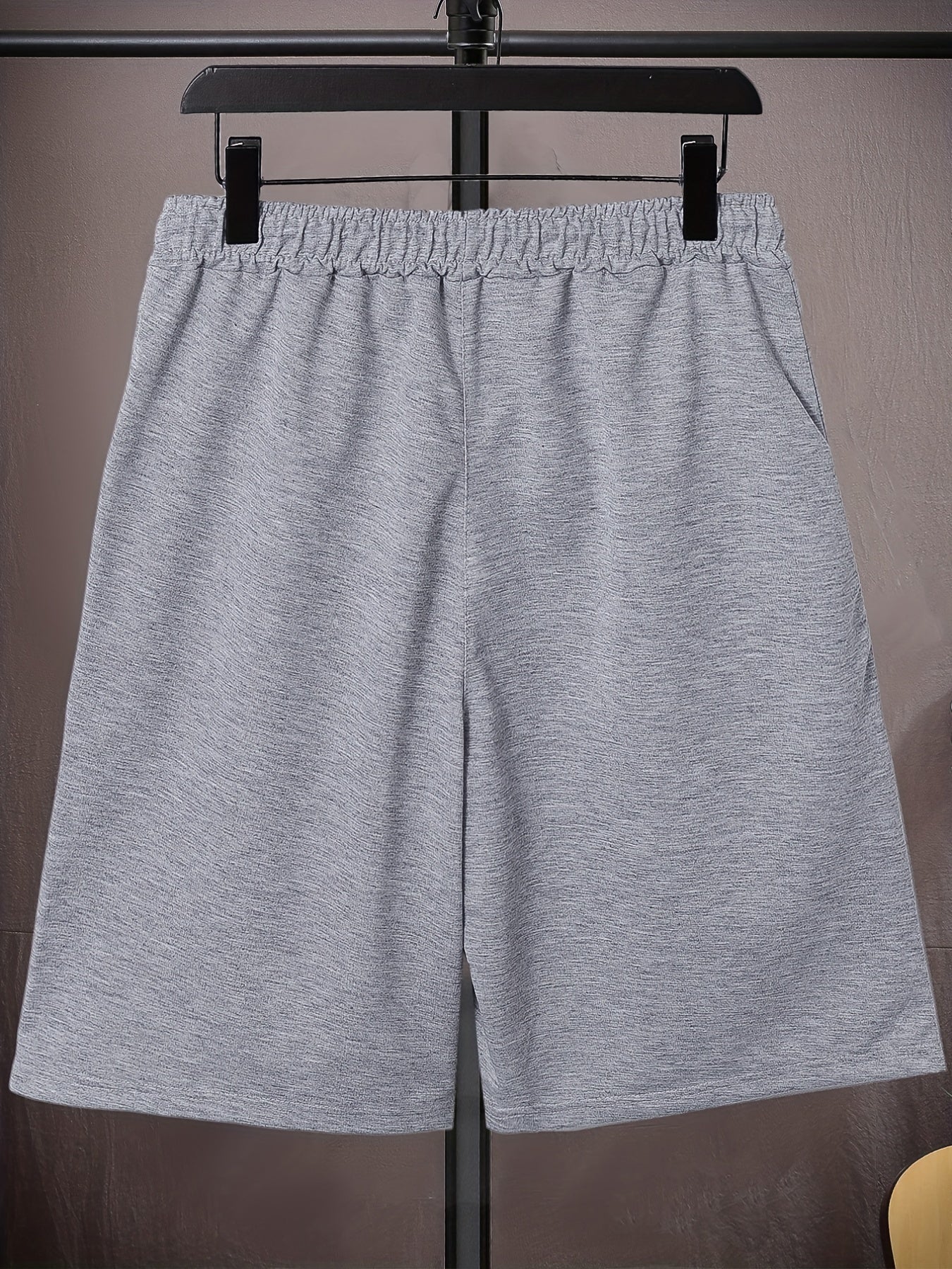 Men's Plus Size Drawstring Shorts, Alphabets Print Oversized Elastic Short Sports Pants For For Big And Tall Guys, Spring & Summer Clothing