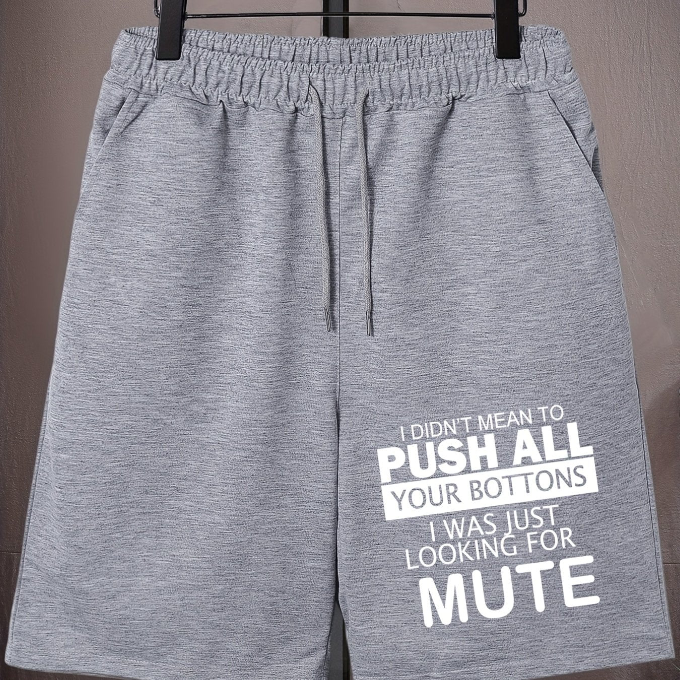 Men's Plus Size Drawstring Shorts, Alphabets Print Oversized Elastic Short Sports Pants For For Big And Tall Guys, Spring & Summer Clothing