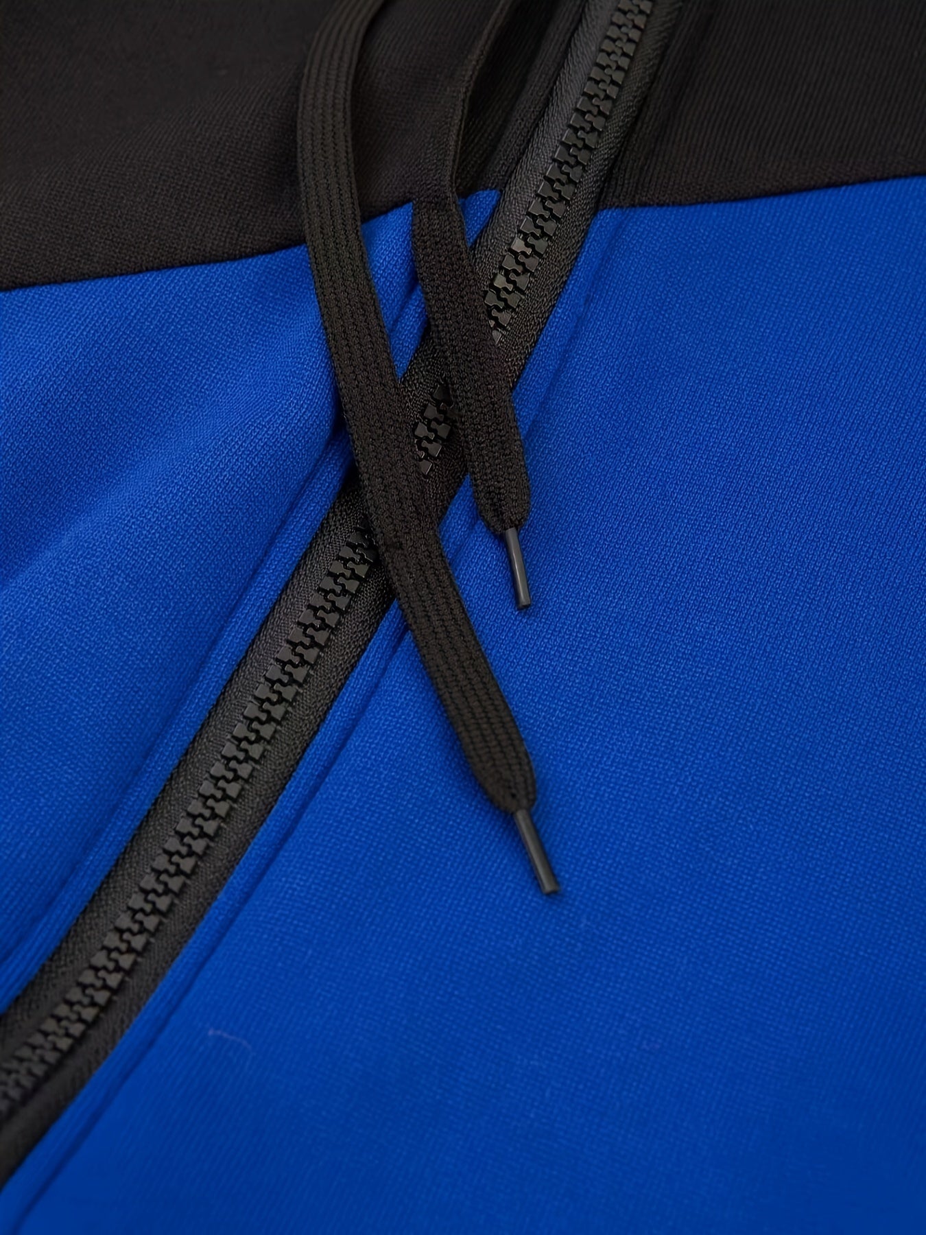 Stylish Men's Color Block Varsity Jacket - Water-Resistant Zip-Up Design with Adjustable Hood, Soft Fleece Lining, and Multiple Pockets - Perfect for Casual Outdoor Activities and Sports Events