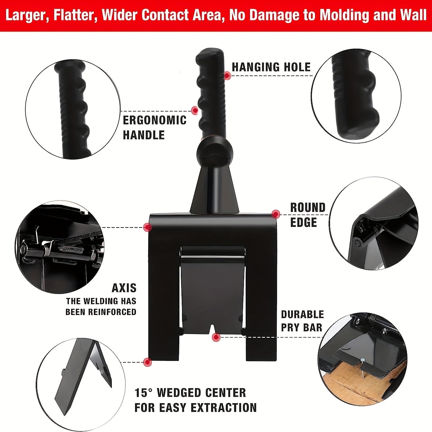 1pc Multi-Functional Trim Puller, Commercial-Grade Tile Removal Tool for Home Improvement, Baseboard, Molding, Siding, and Floor Removal, Ideal for Remodeling Projects