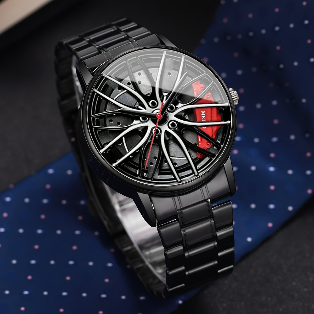 Men'S Watch, Fashion Casual Sports Wheel Hub Watch Dial Classic Business High-end Quartz Wrist Watch (1pc/set) without Box