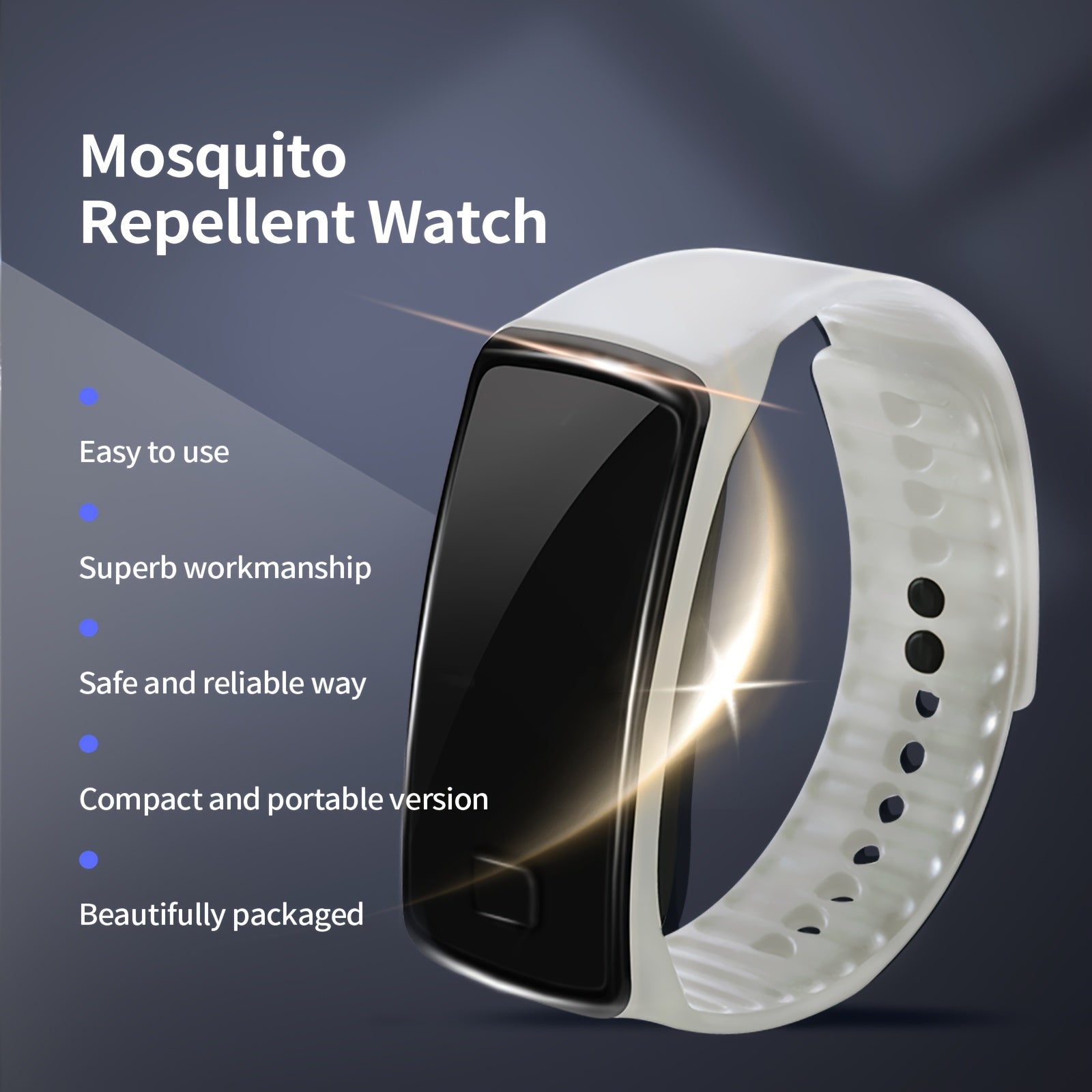 Physical Mosquito Repellent Bracelet, Electronic Watch for Mosquitoes, Summer Insect Repeller, Men's Watch, Women's Watch, Silicone Watch, Outdoor Mosquito Repellent Bracelet, Camping Mosquito Repellent Electronic Watch, Home