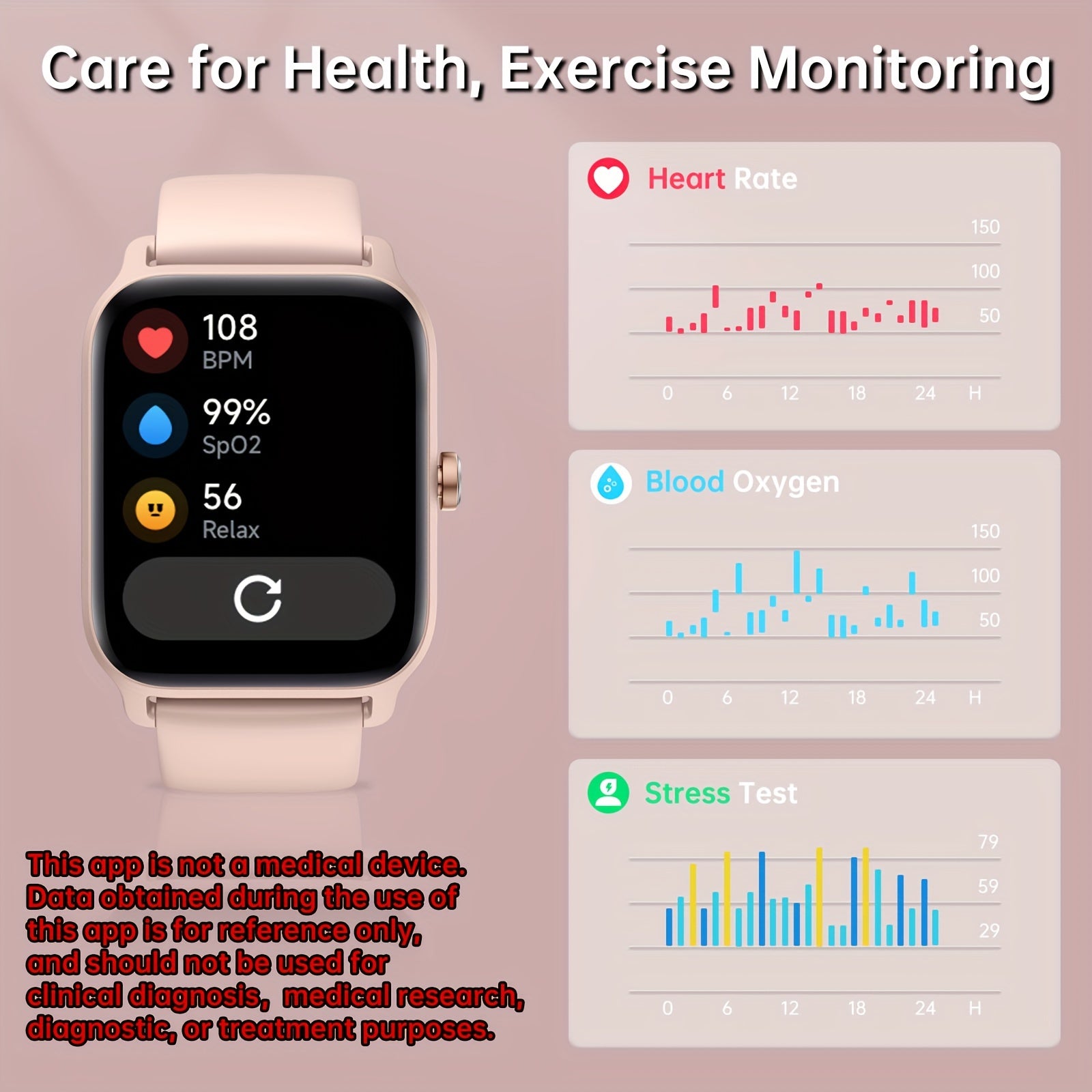 FUVEHA Smart Watch, Compatible With Android And For iPhone, Sports Electronics With Remote Camera, Men's Watch With Wireless Call And Text Reminder, Built-in Activity Fitness Tracker For 100 Sports