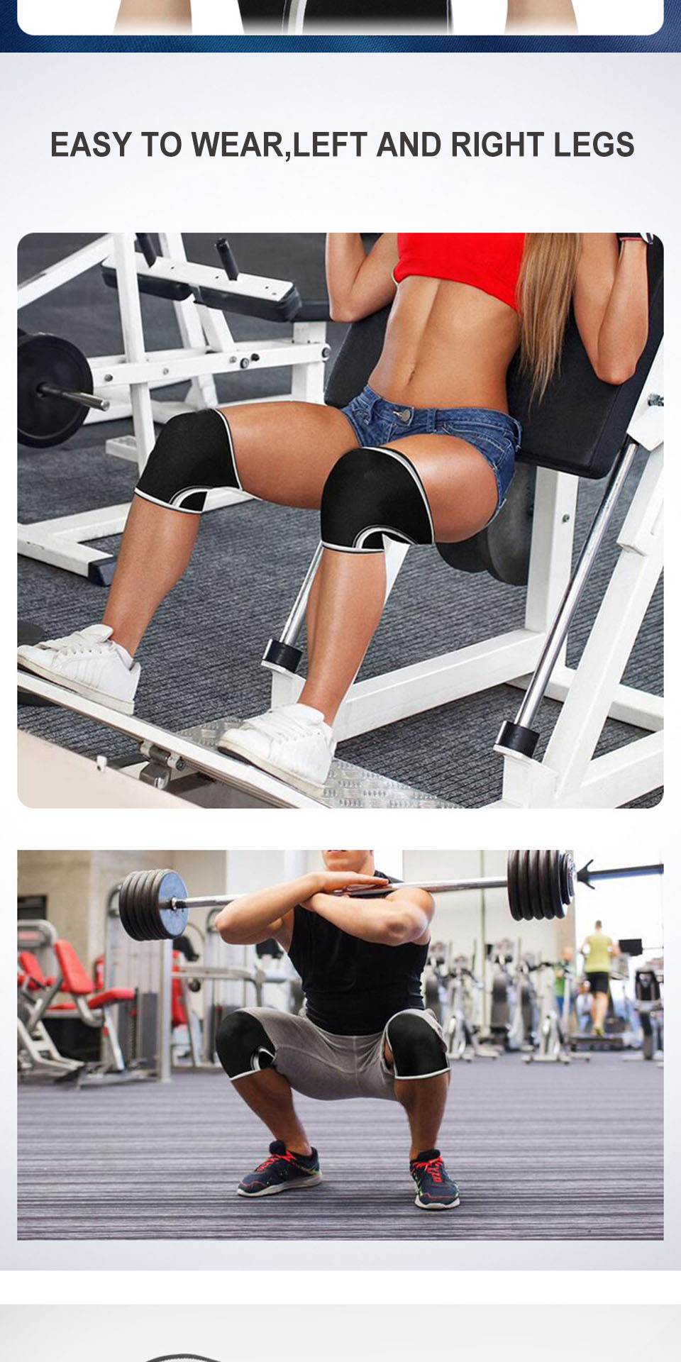 1pair AOLIKES Knee Support Sleeves - 7mm/0.28in Neoprene Compression Sports Protector for Men and Women, Enhancing Performance and Reducing Injury Risk