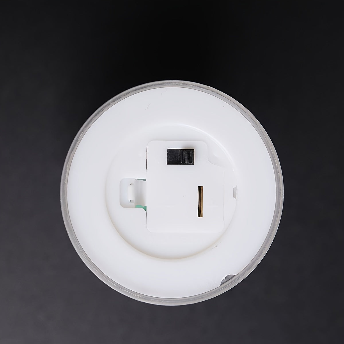 Halloween LED Candle Lights, 1-Pack, Spooky Tabletop Decorations, Plastic Flickering Flameless Pillar Candles, Includes Batteries, Halloween Party Supplies, Ghostly Scene Props, Button Battery Operated