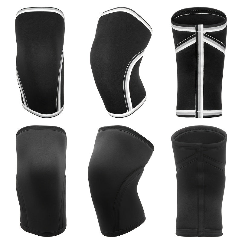 1pair AOLIKES Knee Support Sleeves - 7mm/0.28in Neoprene Compression Sports Protector for Men and Women, Enhancing Performance and Reducing Injury Risk