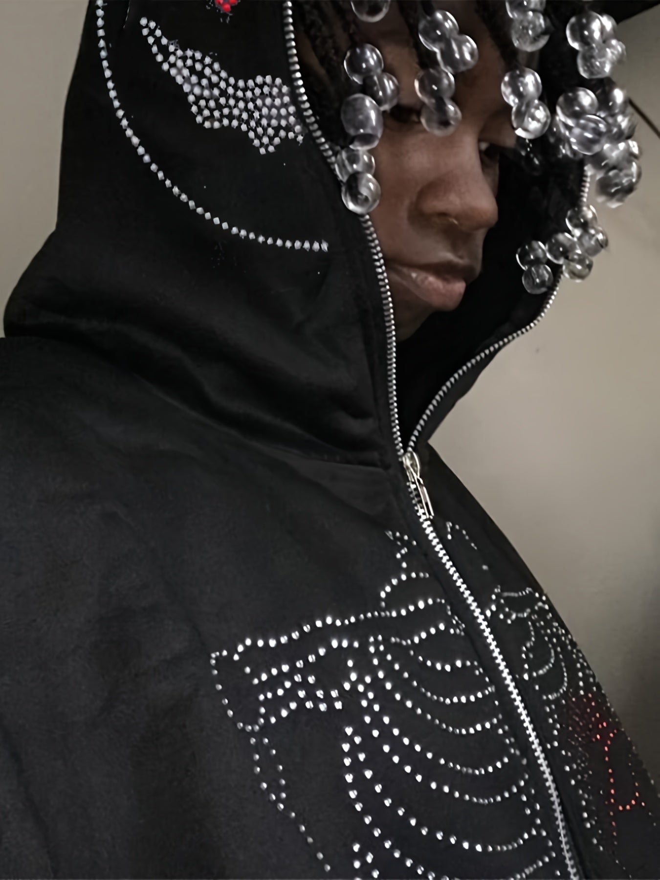 Halloween Graphic Pattern Zip-up Hoodie, Casual Long Sleeve Jacket, Women's Clothing