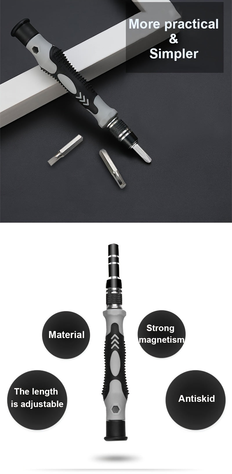 115-in-1 Precision Screwdriver Set - Magnetic Repair Tool Kit for Phones, Laptops & Electronics | Ergonomic Anti-Slip Handle, Chrome Vanadium Steel, Hex, Torx, Triangular, Angle, Drill Bit