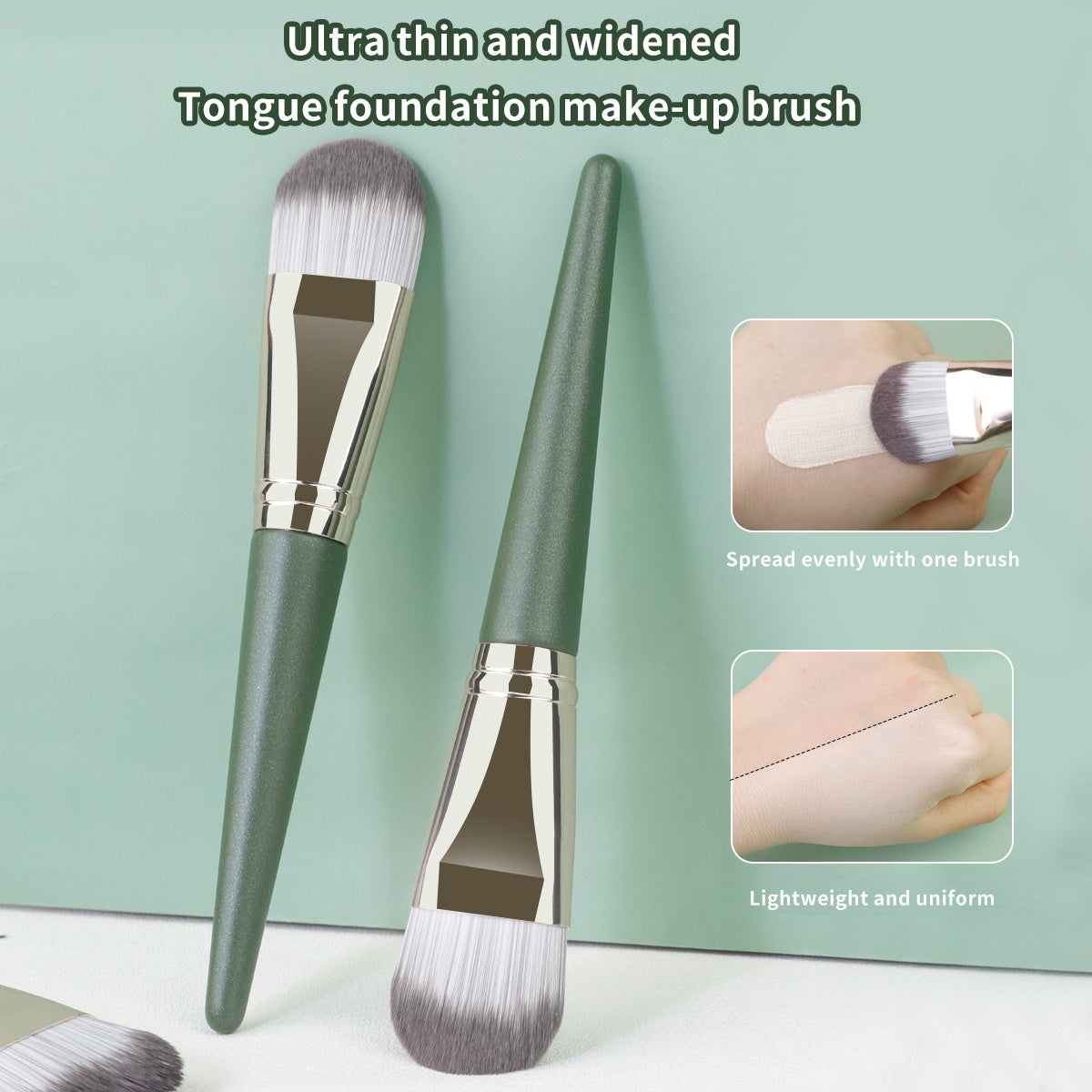 Makeup Brush Tongue Concealer Brushes Face Mask Brushes Portable Professional Foundation Brush Large Cosmetics Soft Base Make Up