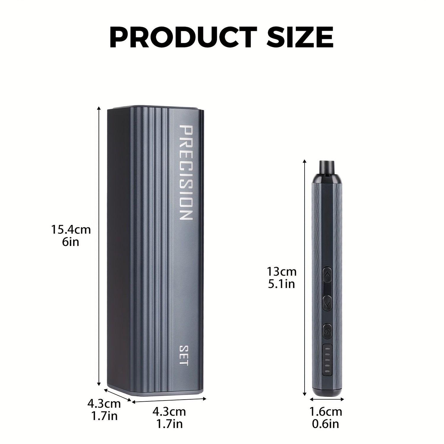 VMAN 46-in-1 Mini Electric Precision Screwdriver Set with Magnetic Bits (, 46 Bits) - - -like Repair Tool Kit for Electronics, Smartphones, Laptops, Watches, Cameras - Compatible with H4 Flashlights &