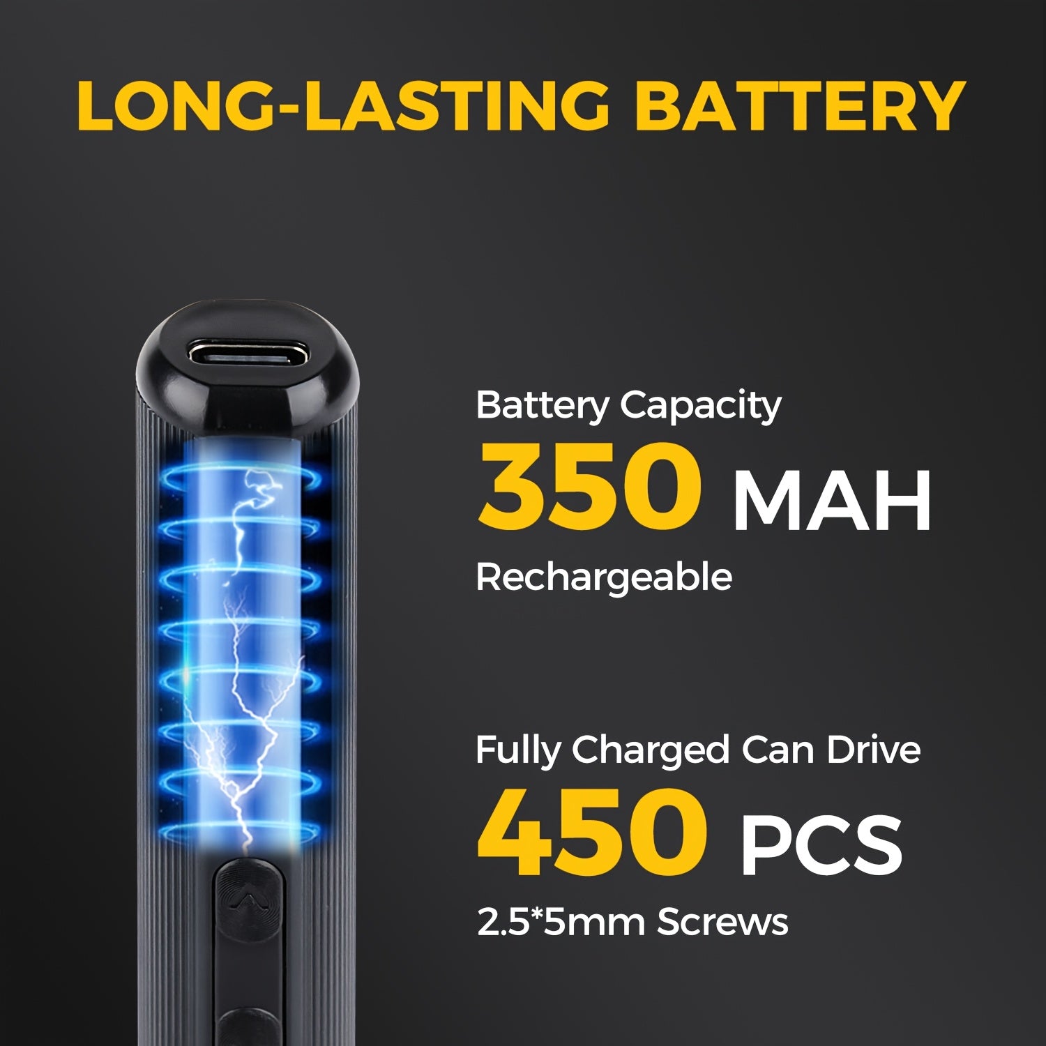 VMAN 46-in-1 Mini Electric Precision Screwdriver Set with Magnetic Bits (, 46 Bits) - - -like Repair Tool Kit for Electronics, Smartphones, Laptops, Watches, Cameras - Compatible with H4 Flashlights &