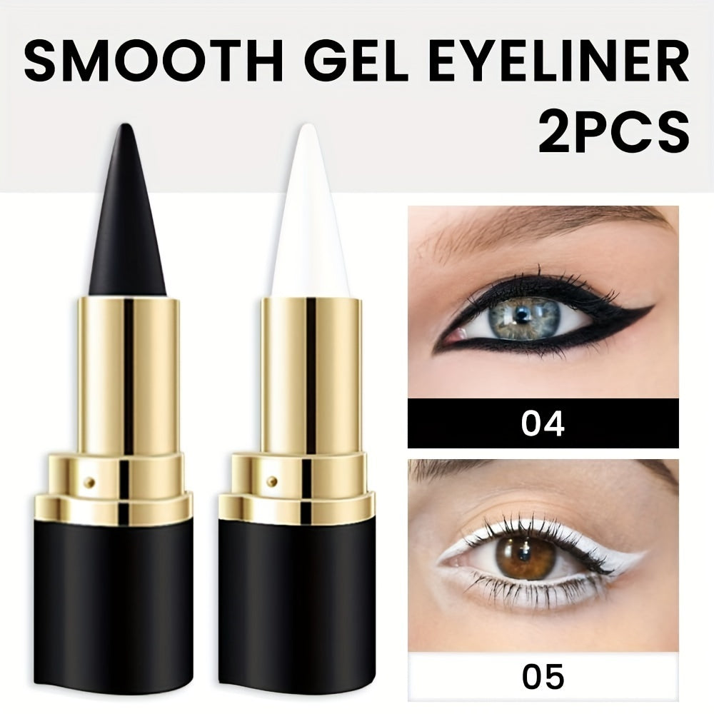 [Popular Choice] 2-Piece Kajal Eyeliner & Eyeshadow Duo - Effortless Application for Stunning Cat Eye & Smoky Looks - Ideal for Halloween & Daily Glam