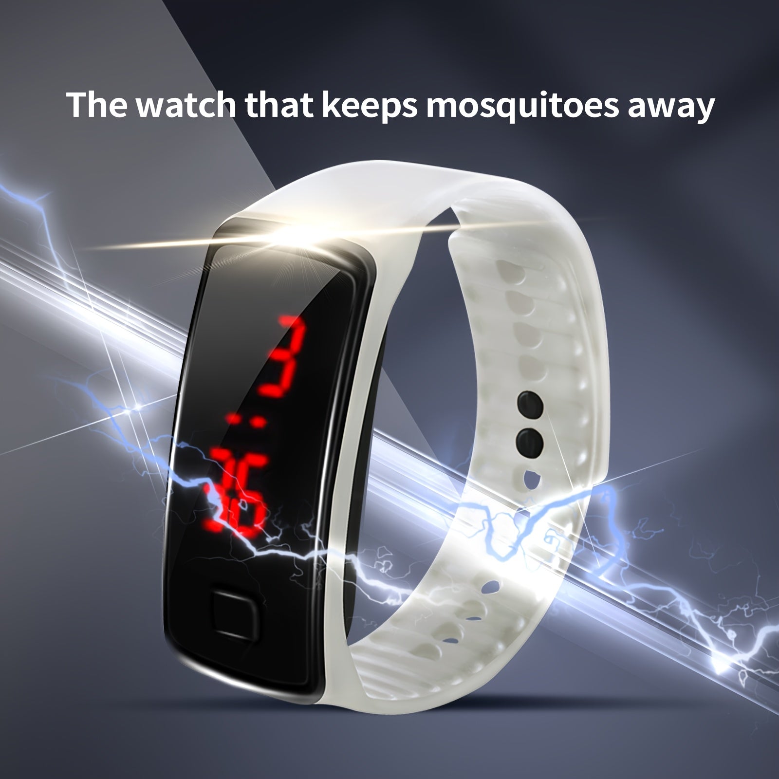 Physical Mosquito Repellent Bracelet, Electronic Watch for Mosquitoes, Summer Insect Repeller, Men's Watch, Women's Watch, Silicone Watch, Outdoor Mosquito Repellent Bracelet, Camping Mosquito Repellent Electronic Watch, Home