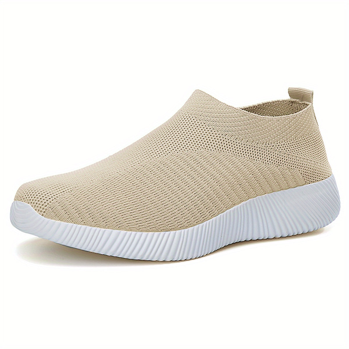 Lightweight Breathable Women's Slip-On Sneakers - Solid Color Low Top Design for Summer Casual Sports Shoes with EVA Sole and Comfort Insole